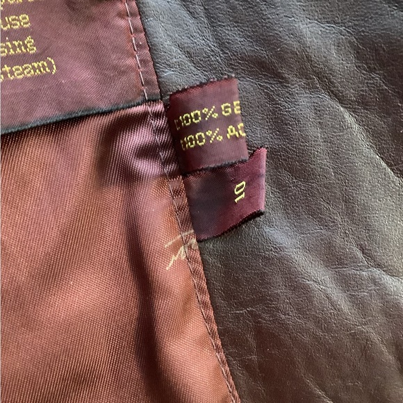 Vintage Womens Etienne Aigner Classic Brown Leather Blazer-size 10 - Picture 10 of 10